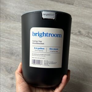Brightroom Black Swing-Top Wastebasket